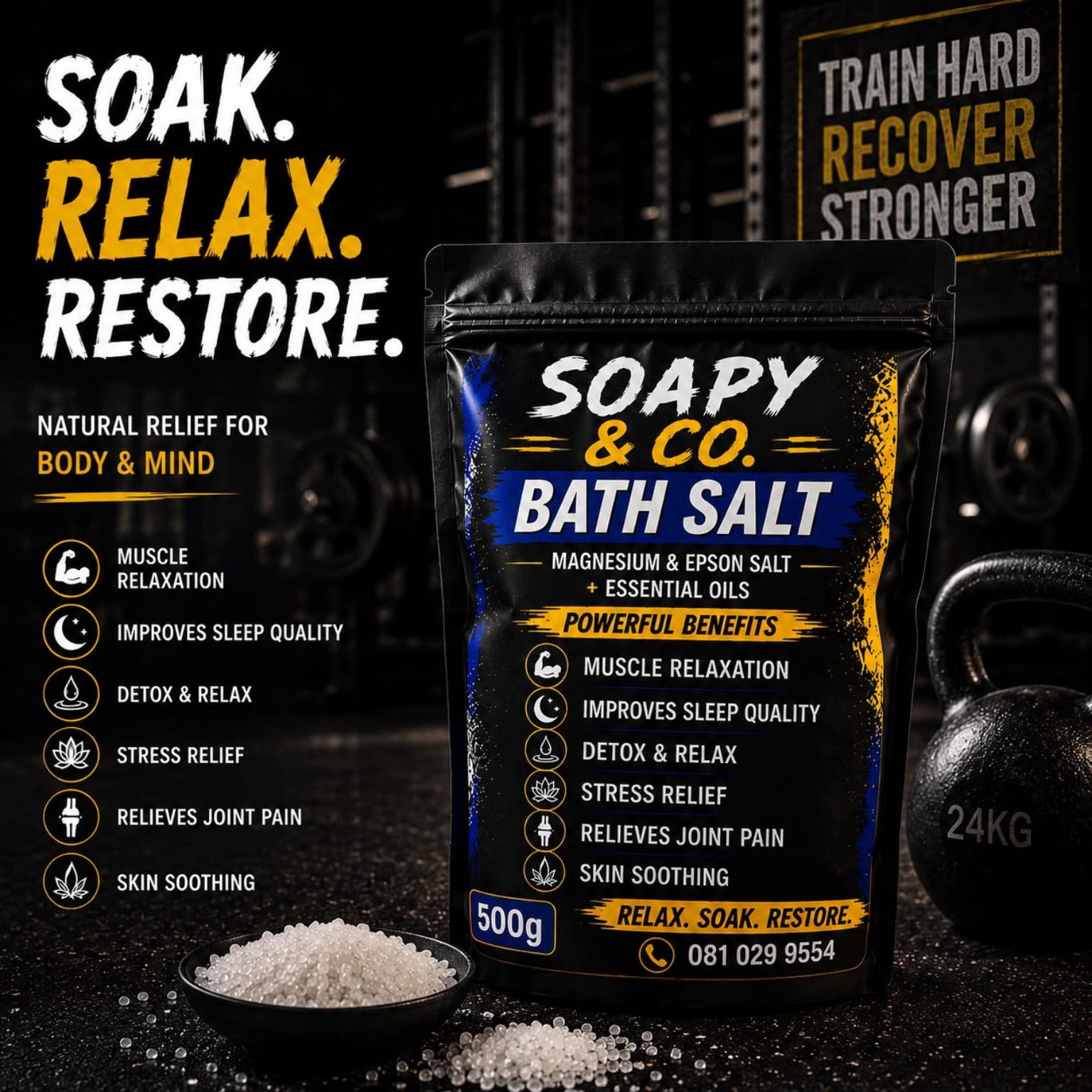 Soapy & Co. Sport bath salt pouch