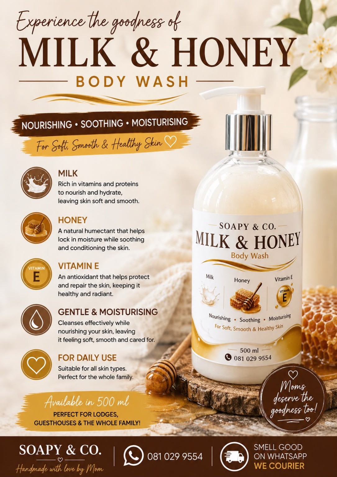 Soapy & Co. Milk and Honey body wash